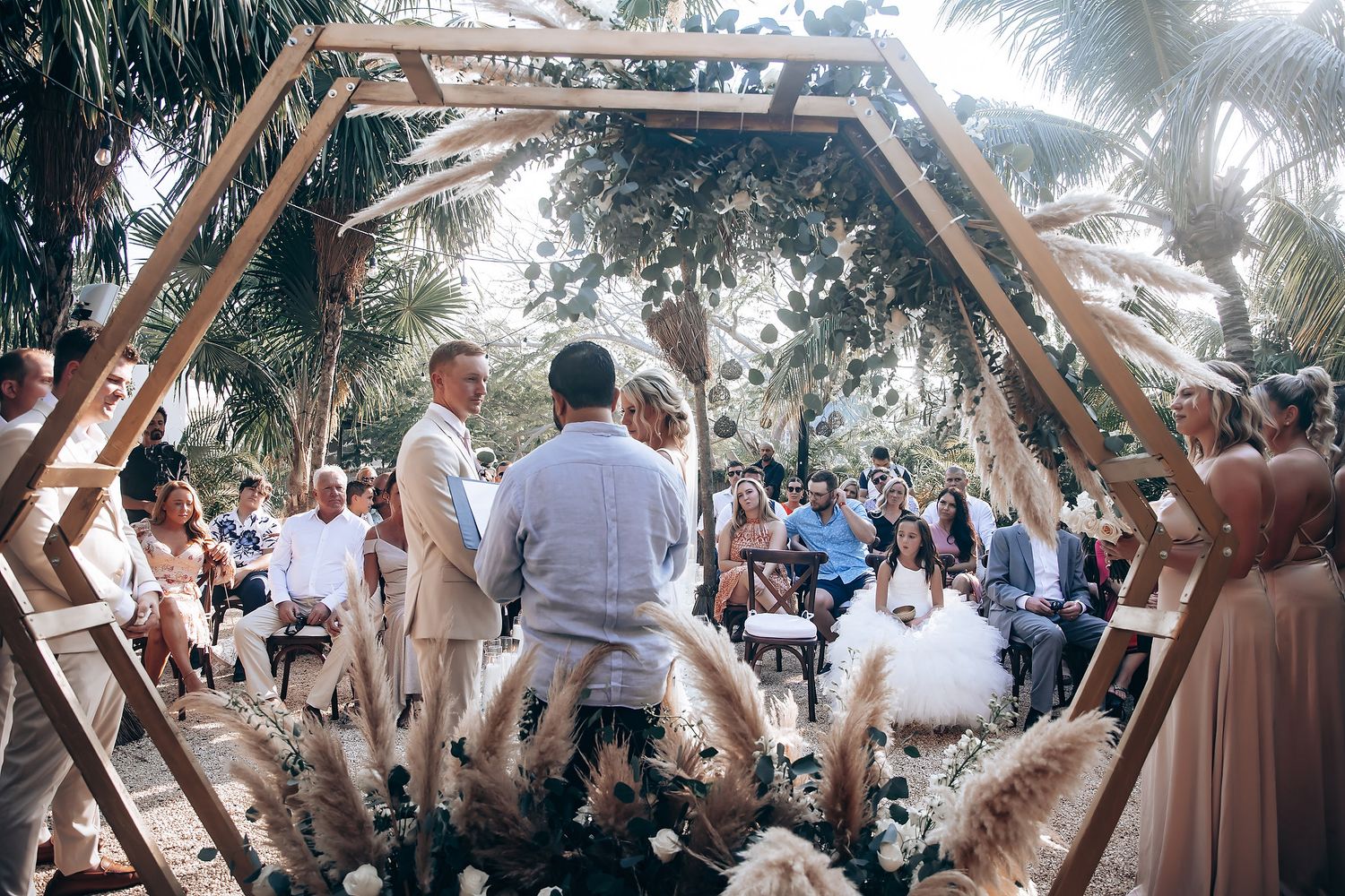 Wedding ceremony decoration at Nu Tulum venue