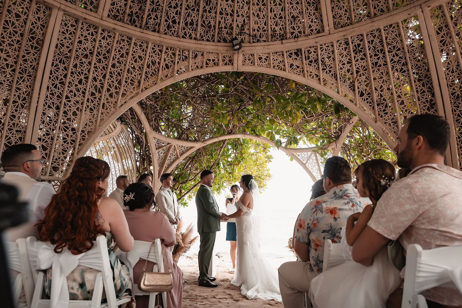 Beachfront wedding celebration at Sandos Caracol Riviera Maya Mexico