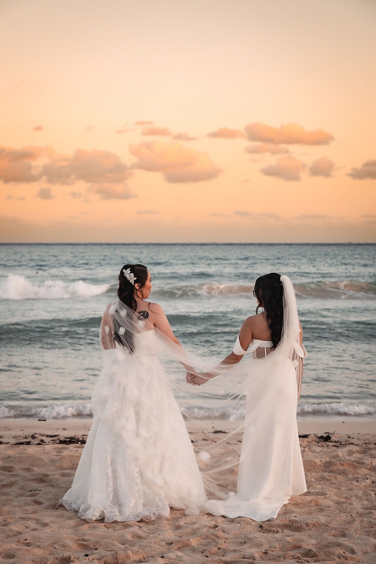 Cancun destination wedding photographer capturing beach ceremony