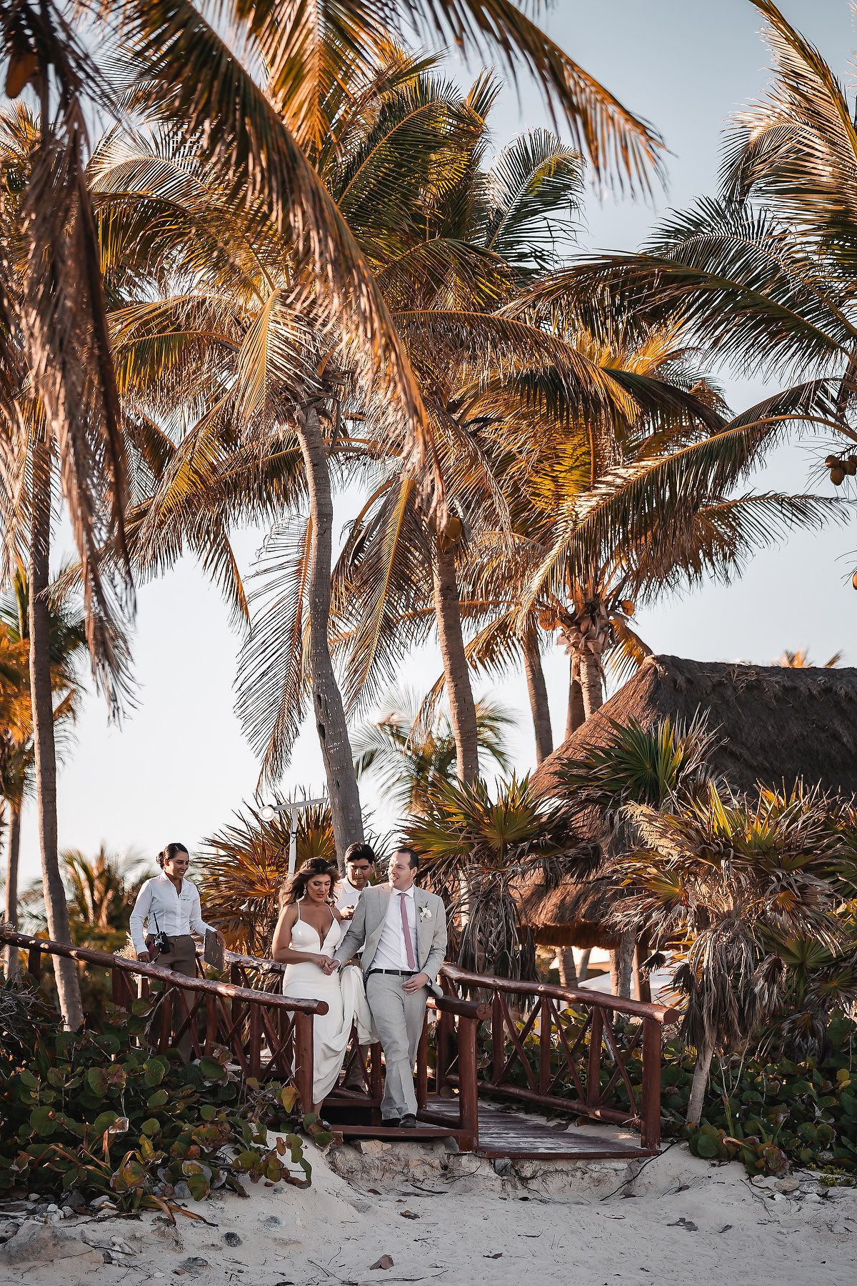Bahia Principe Tulum tropical garden wedding photography