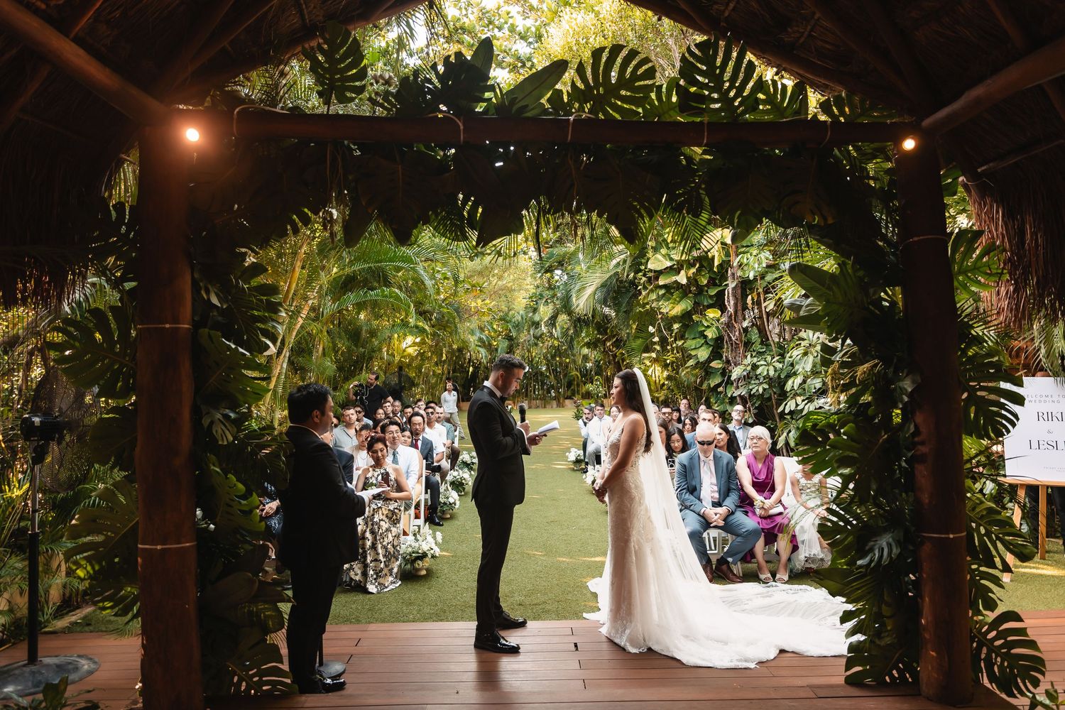 Elegant destination wedding setup at Dreams Tulum Resort Riviera Maya