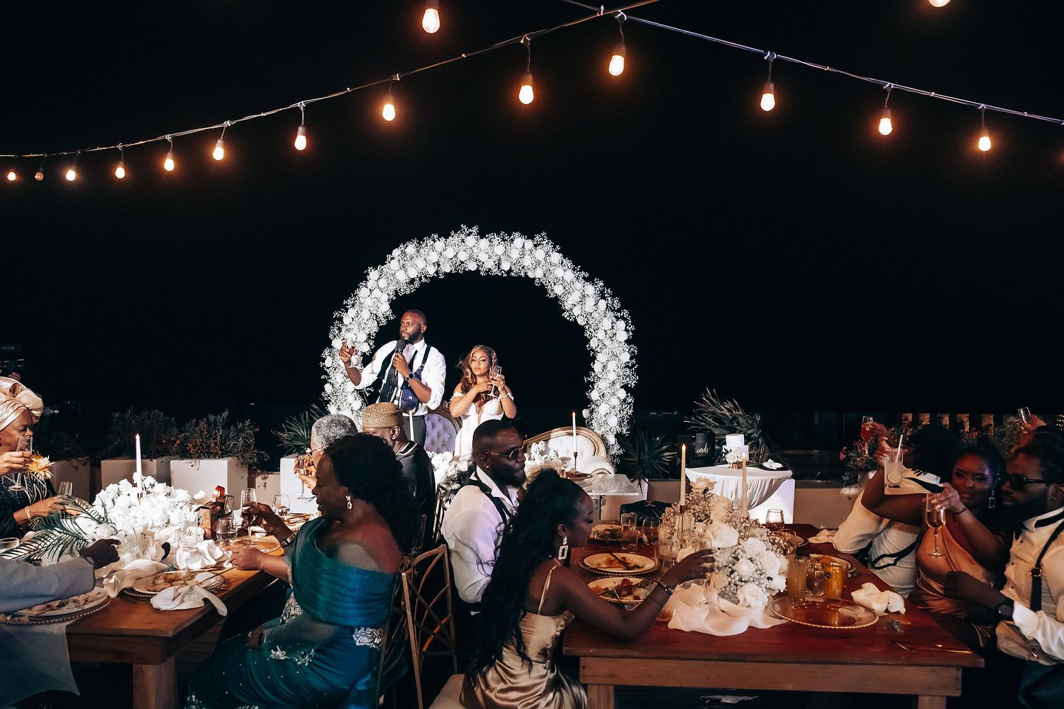 Wedding reception decoration at Royalton Riviera Cancun Mexico
