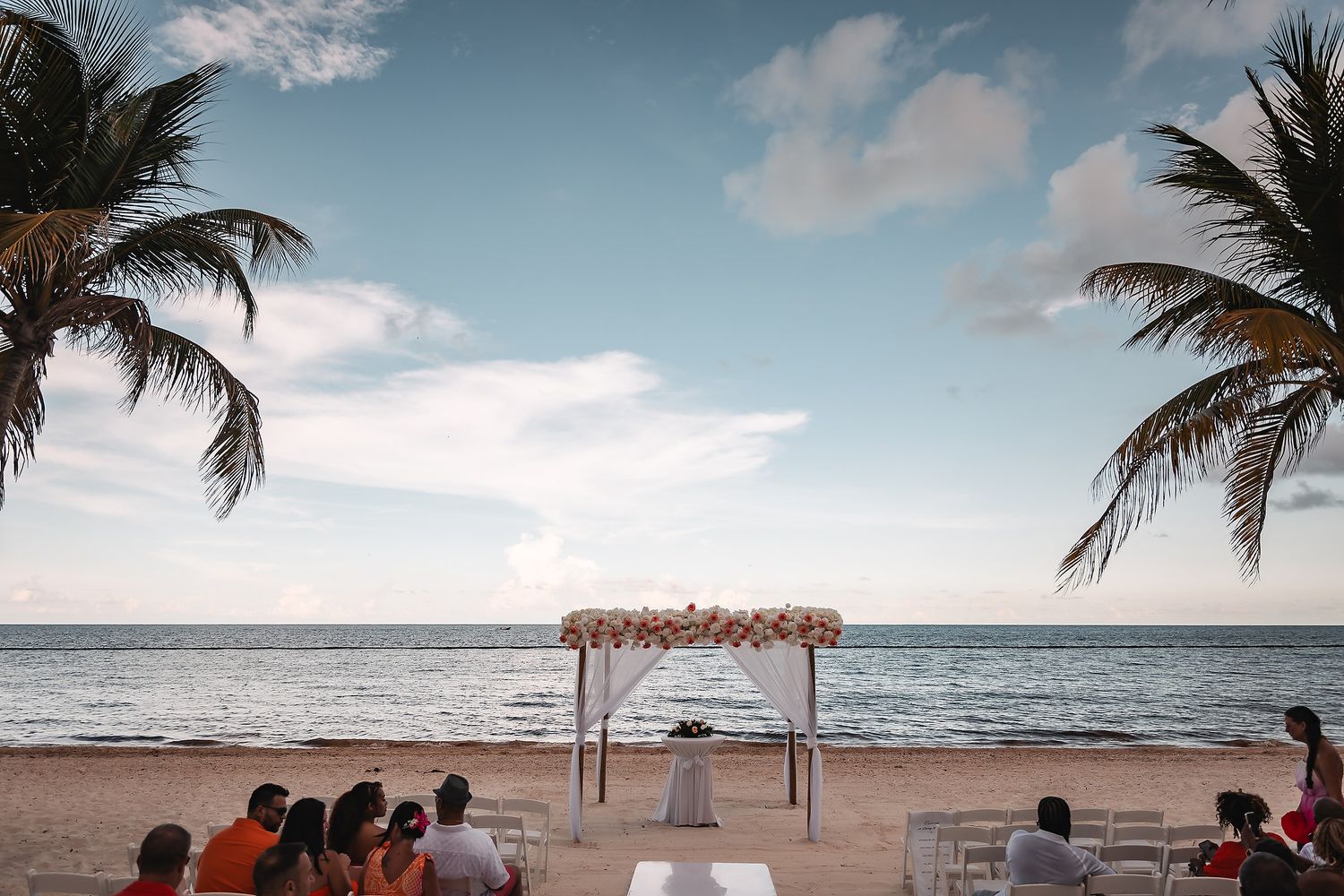 Destination wedding ceremony at Royalton Riviera Cancun Riviera Maya