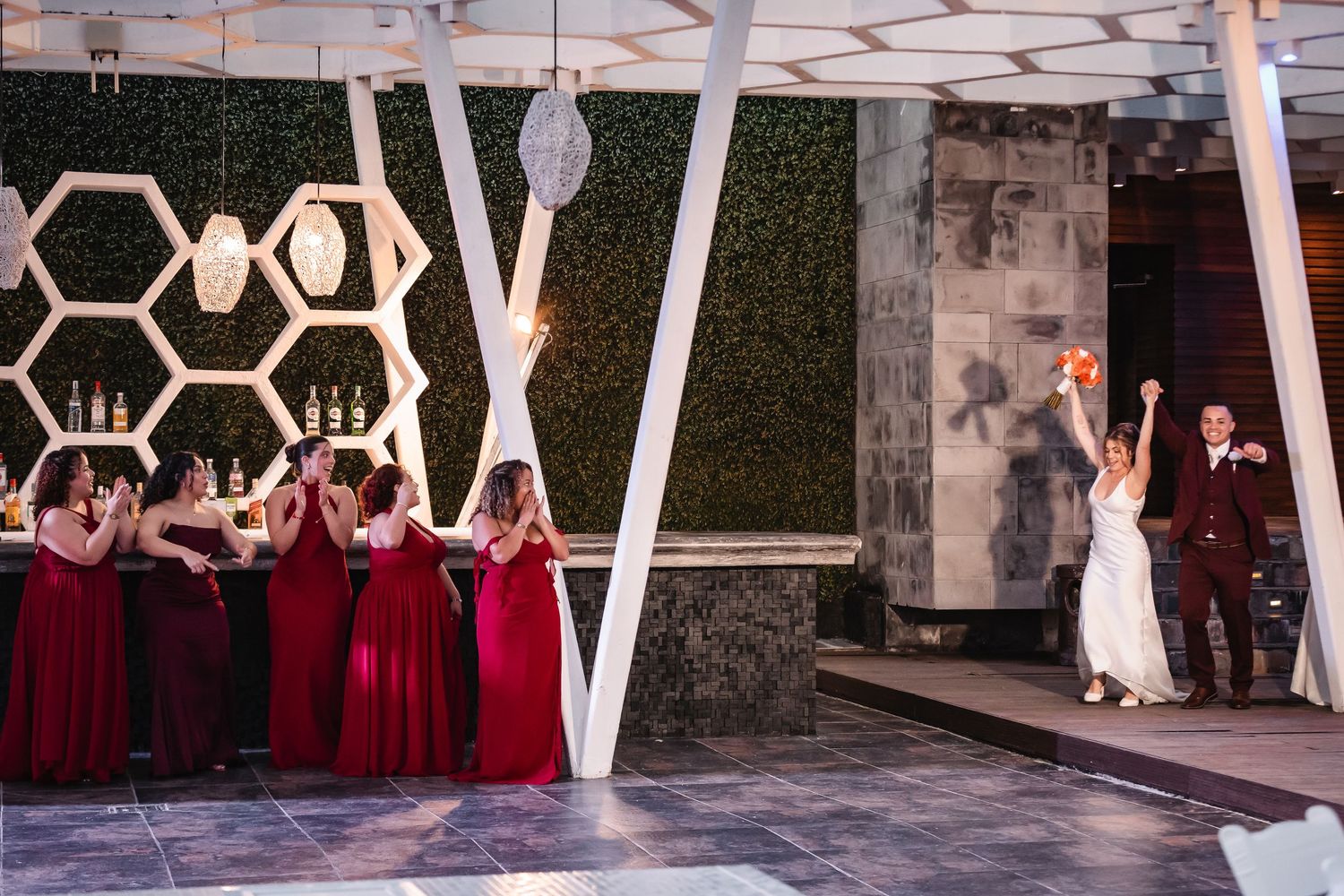 Wedding reception decoration at Sandos Caracol Playa del Carmen