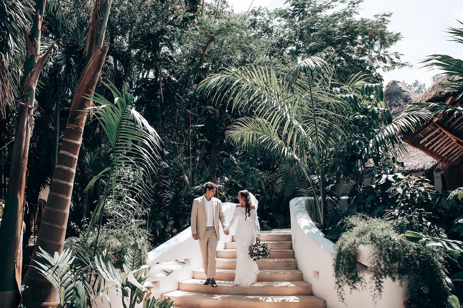 Mahekal Beach wedding photographers capturing moments in garden
