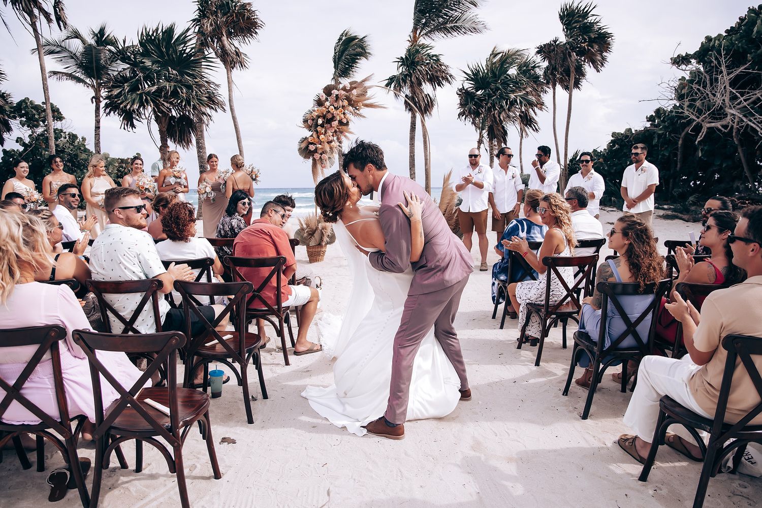 Bahia Principe Tulum wedding photographer capturing ceremony by the sea