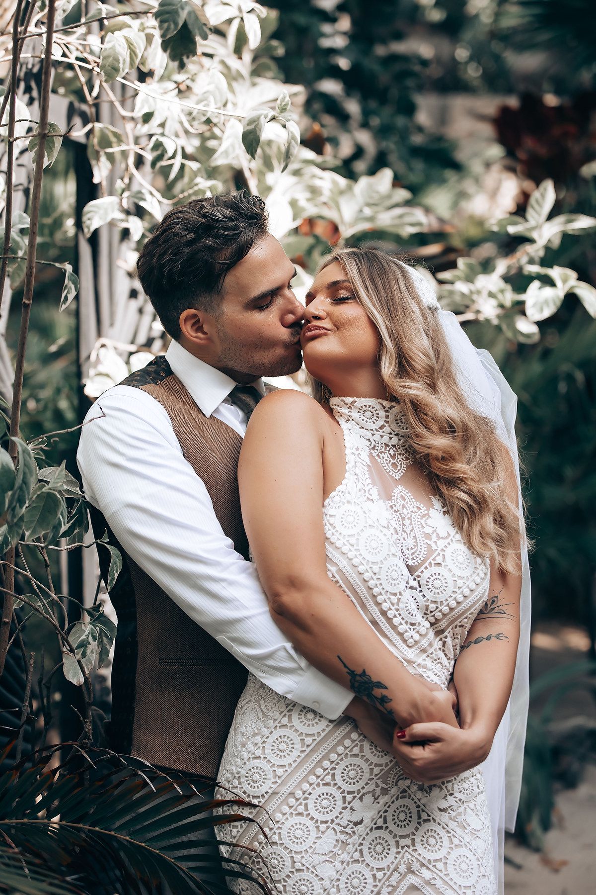 Boho style destination wedding at NEST Tulum boutique hotel
