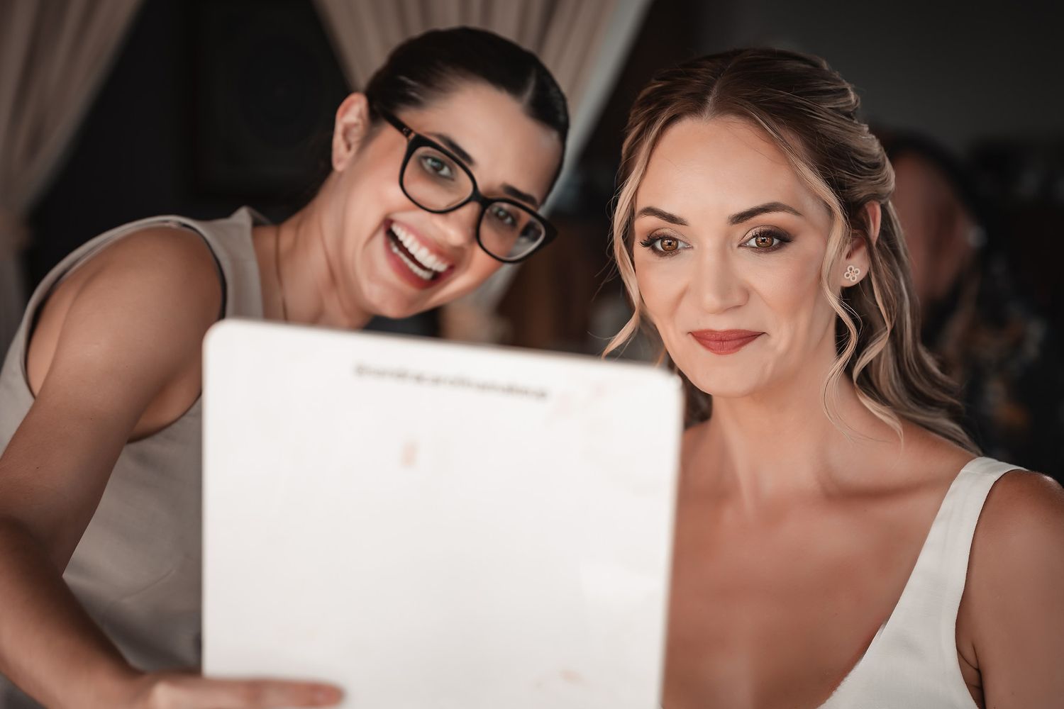 Wedding preparation moments captured in a series of candid getting-ready photographs.