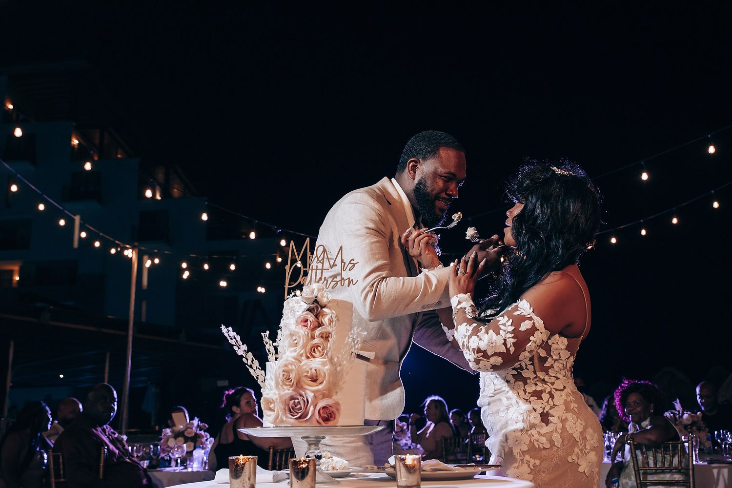 Wedding reception at Dreams Natura Cancun beachfront venue