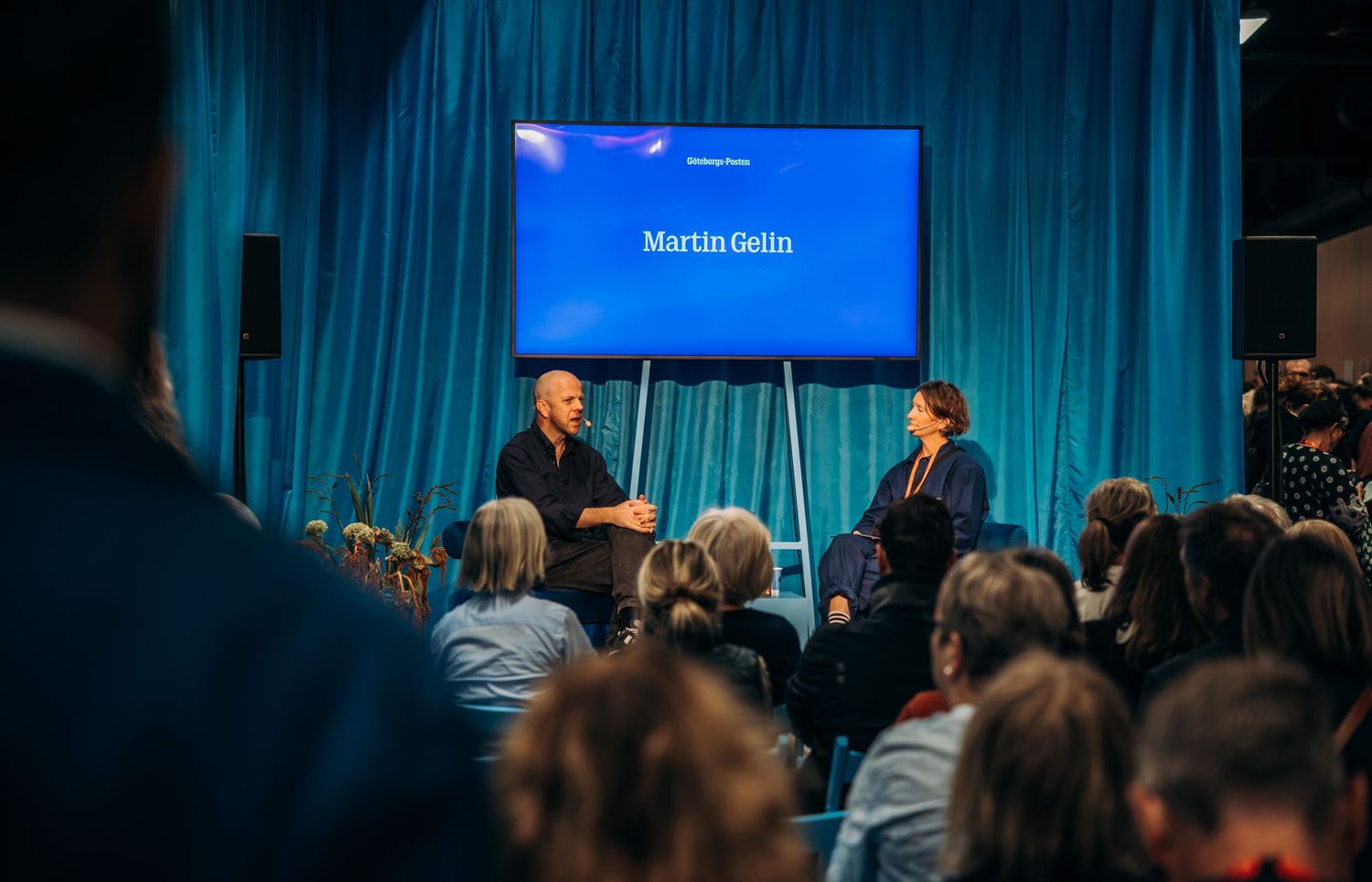 En del av Göteborgs-Postens monter på Bokmässan 2026. Eventfotografering.