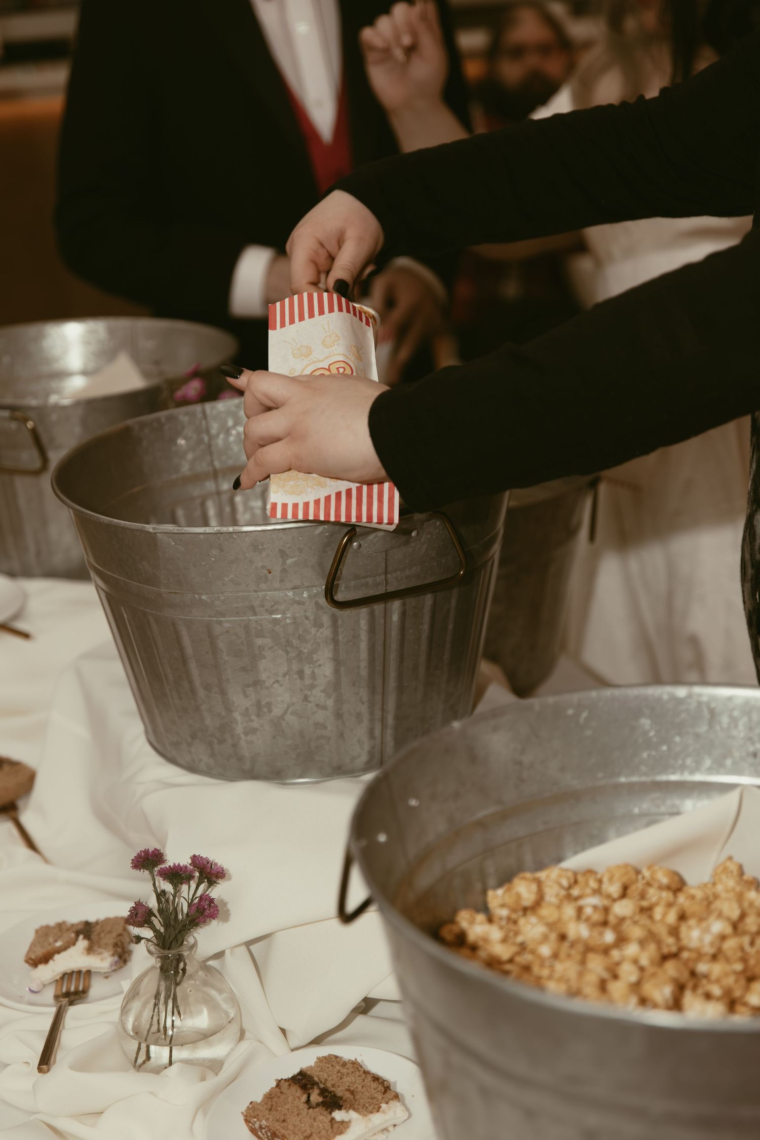 Late night details of wedding reception in Cleveland Ohio by Gypsy Lens Photography. Moody, filmy, vintage, documentary wedding photography.