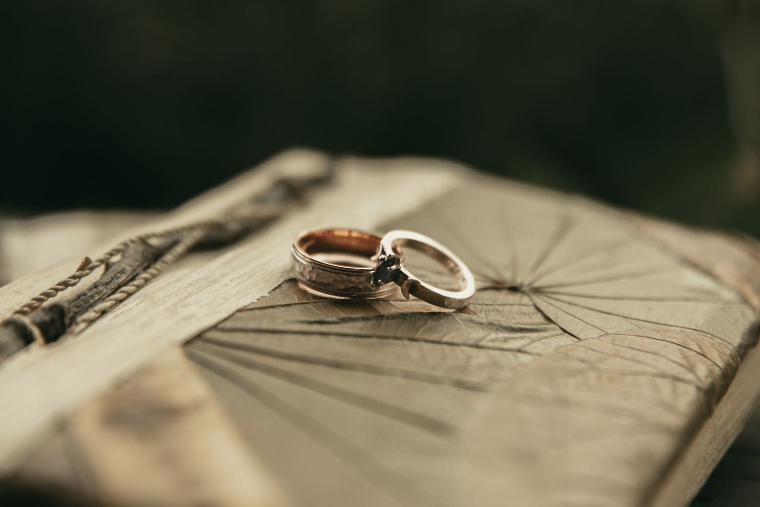 Ring detail photo in Hermitage Pennsylvania by Gypsy Lens Photography. Moody, vintage, documentary wedding photographer.
