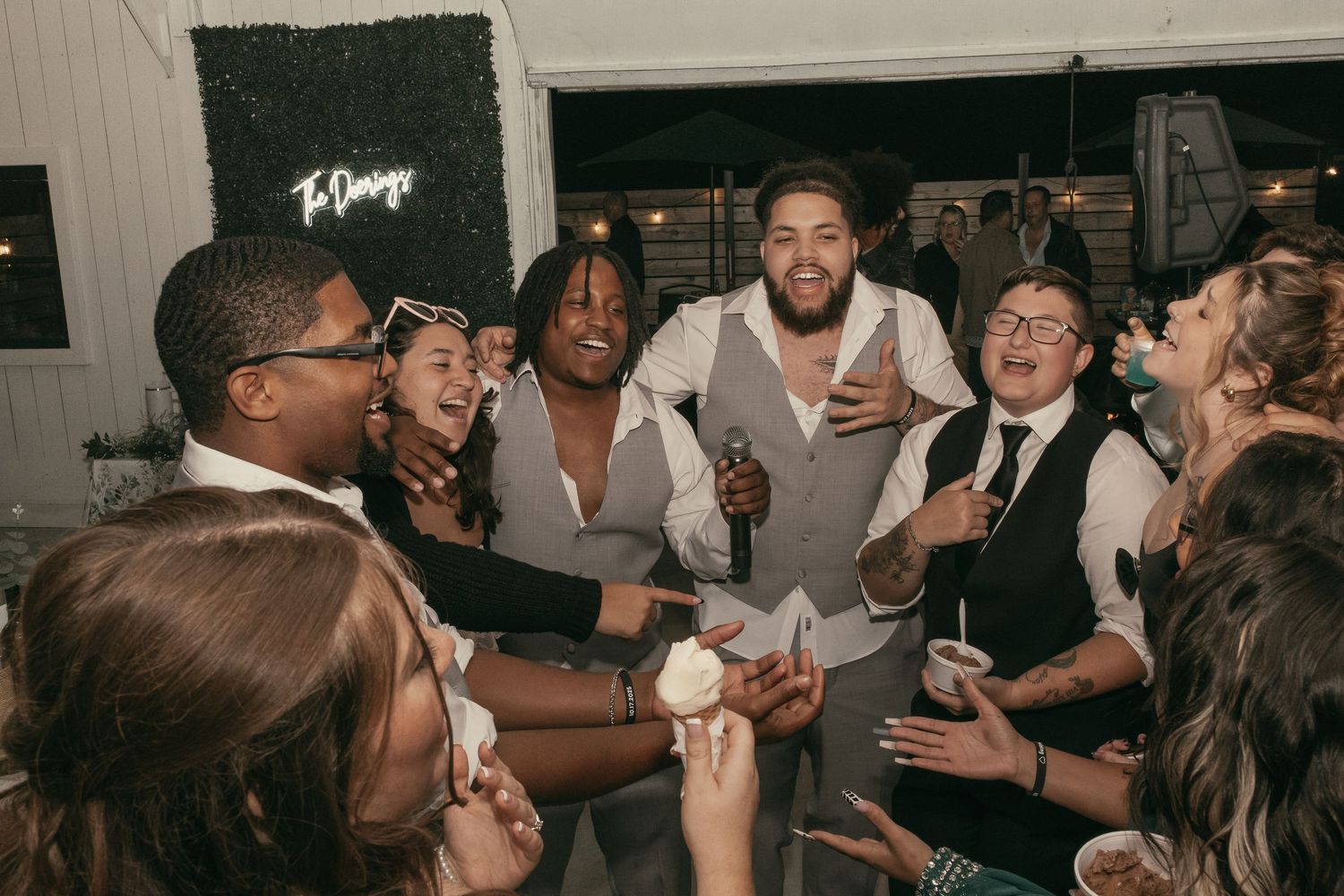 Lively dancing reception on wedding day in Cleveland Ohio by Gypsy Lens Photography. Moody, vintage, documentary wedding photography.
