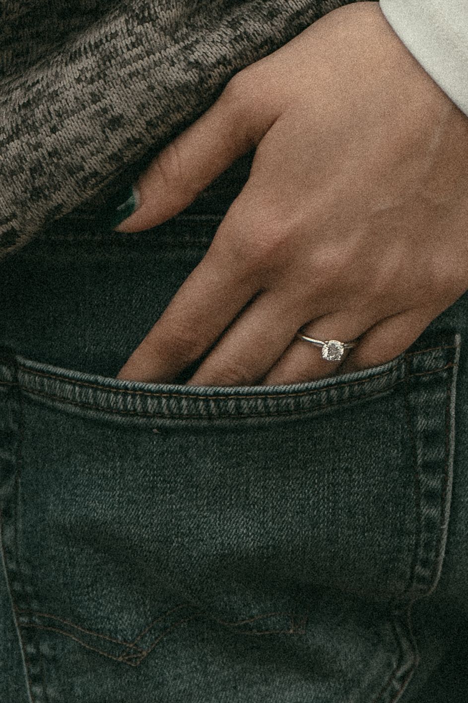 Close up wedding ring at greenhouse in Cleveland Ohio by Gypsy Lens Photography. Moody, filmy, vintage, documentary wedding photography