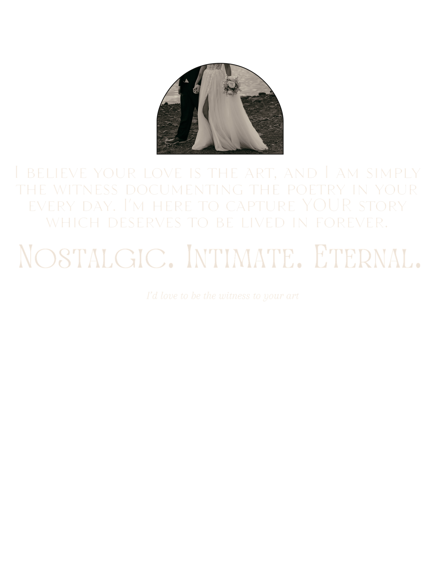 Custom vintage brand graphic of quote for Gypsy Lens Photography, Northeast Ohio documentary wedding and elopement photography.