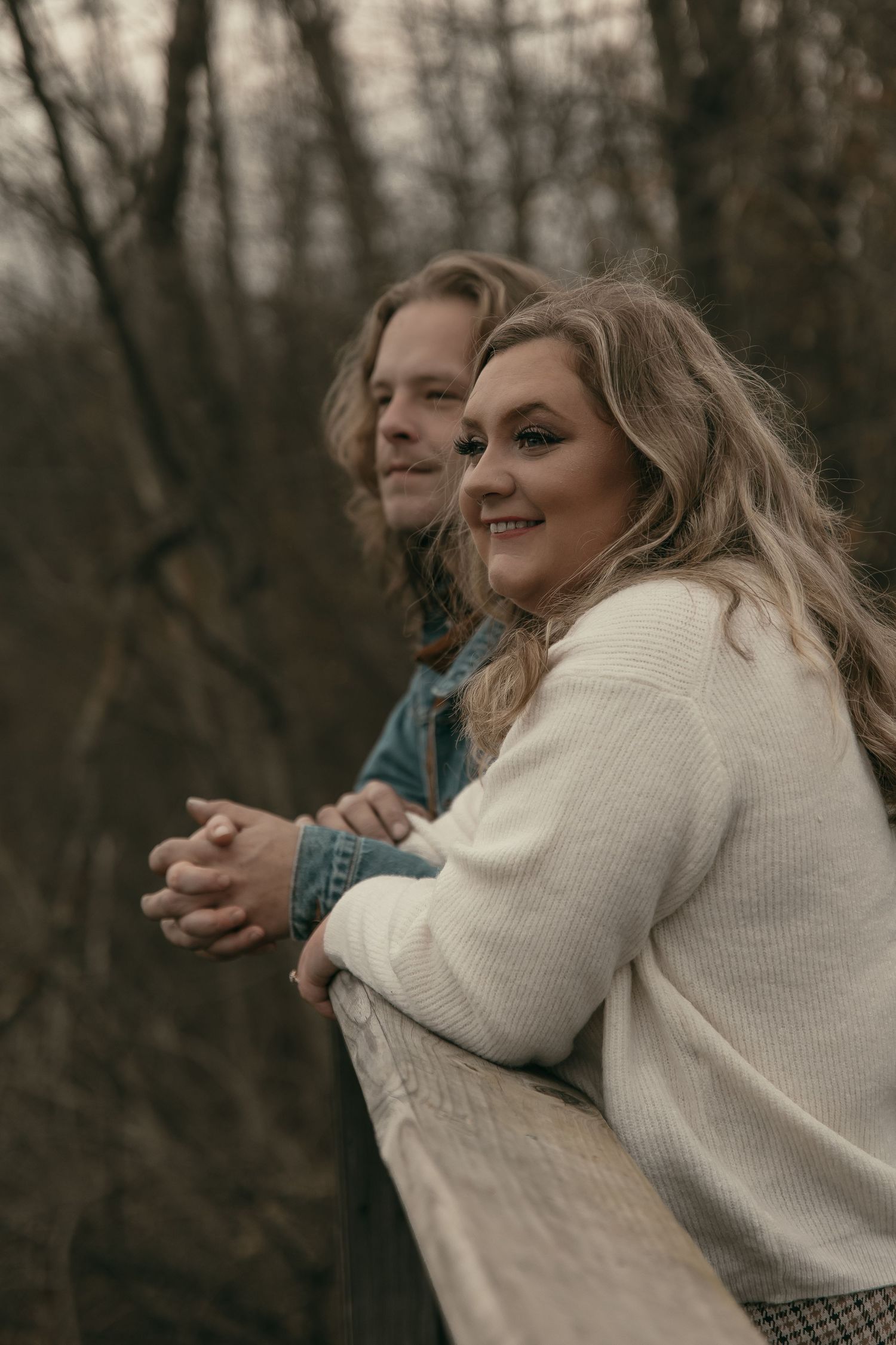 Couple admiring wildlife in Lake County Ohio by Gypsy Lens Photography. Moody, filmy, vintage, documentary wedding photography