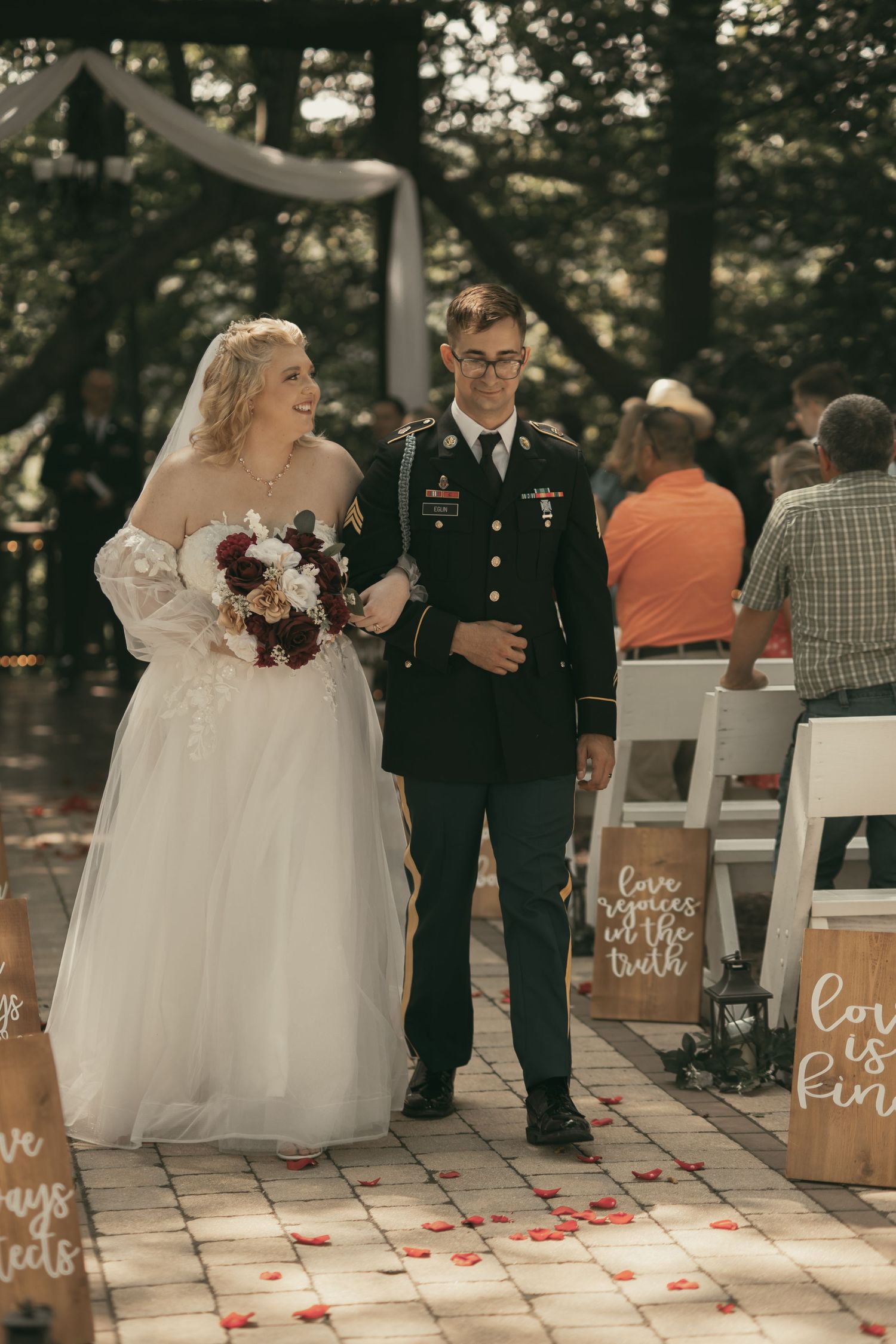 Bride and groom at ceremony in Wooster Ohio by Gypsy Lens Photography. Moody, vintage, nostalgic, documentary wedding photographer.