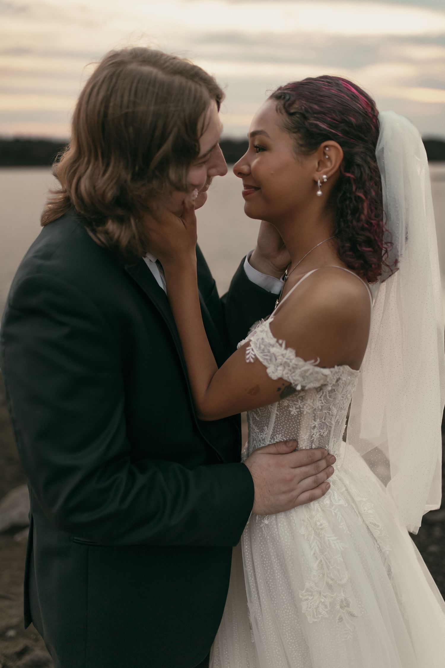 Scenic cinematic wedding intimate portraits in Cleveland Ohio by Gypsy Lens Photography. Moody, vintage, documentary wedding photographer.