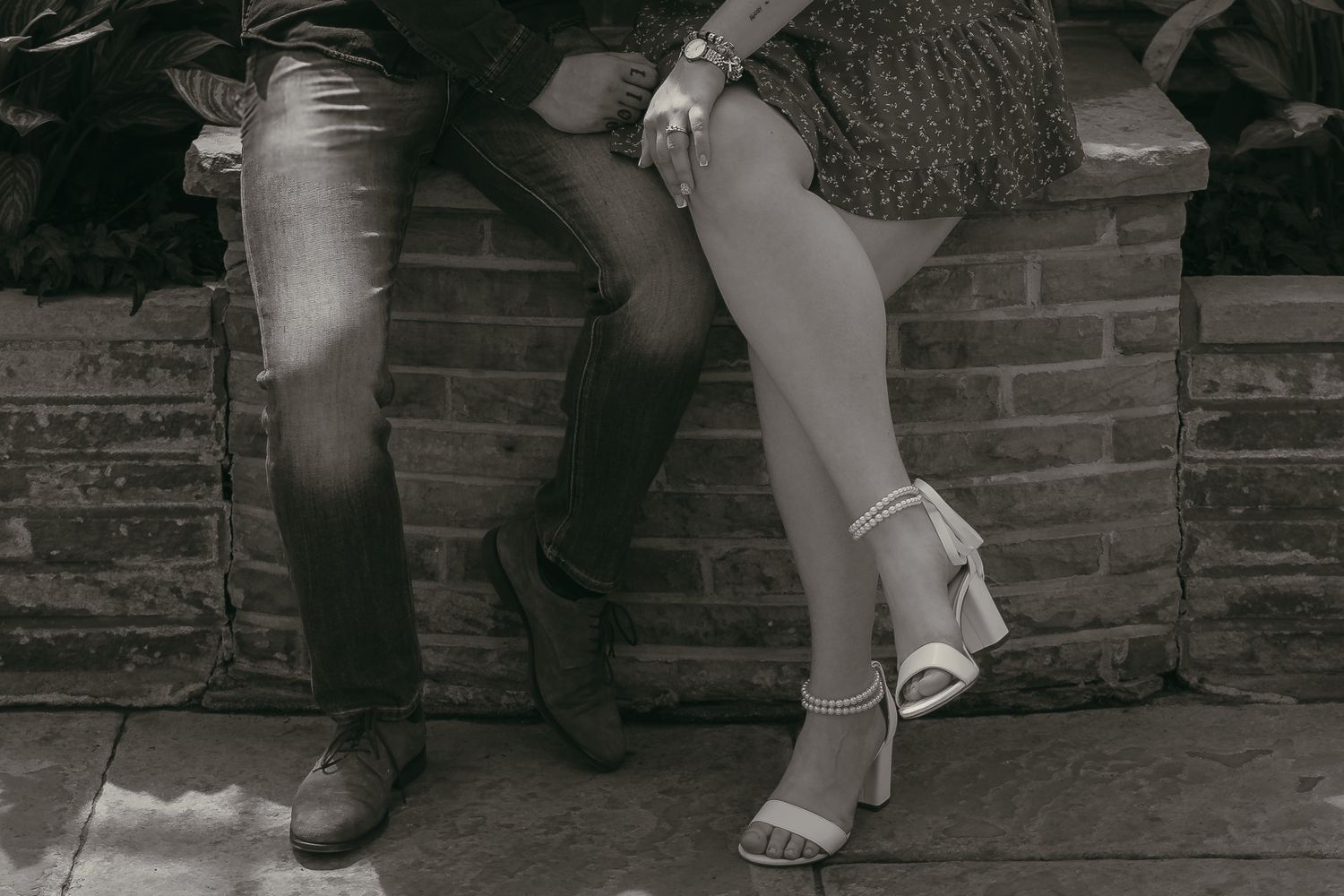 Engaged couple at a greenhouse in Cleveland Ohio by Gypsy Lens Photography. Moody, vintage, documentary wedding photography.