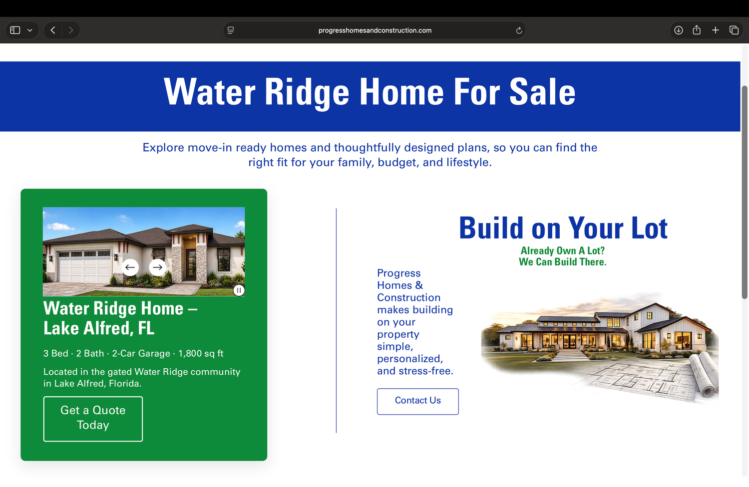 Water Ridge home for sale in Lake Alfred, FL featuring a modern 3-bed, 2-bath house with 1,600 sq ft floor plan.