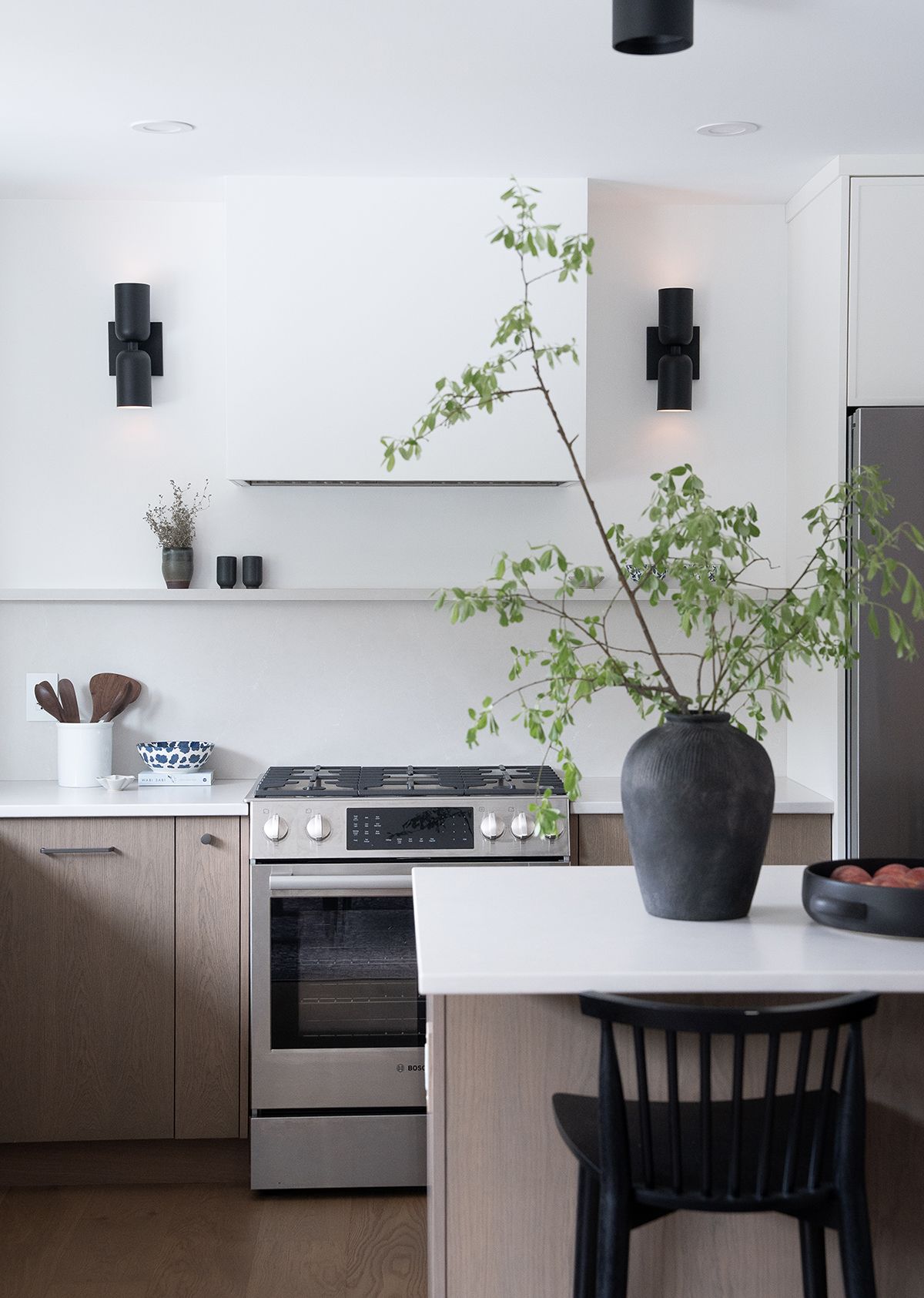 Modern kitchen interior with natural light and minimalist decor — real estate photography by Keri Knapp.
