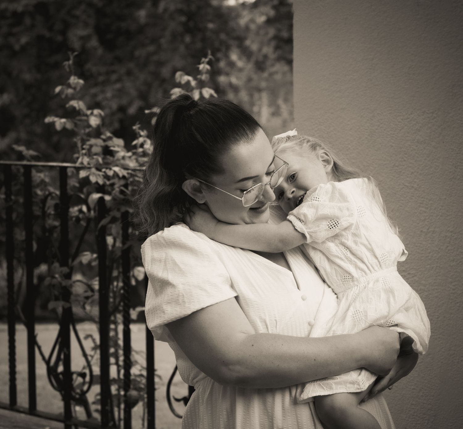 Black and white series of intimate embraces and tender moments.