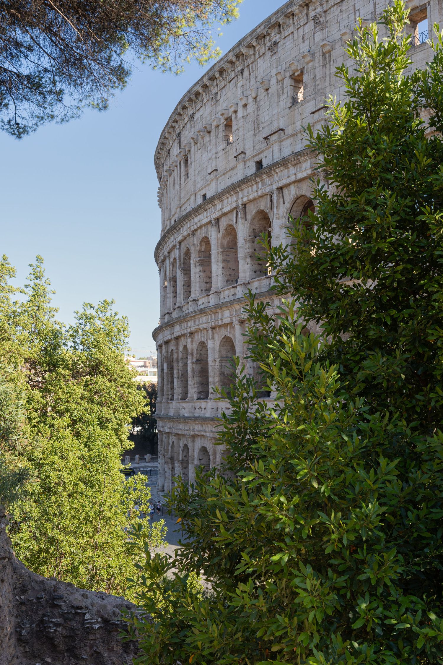 Foto paesaggistica. Colosseo di Roma, arte, cultura. Italia.