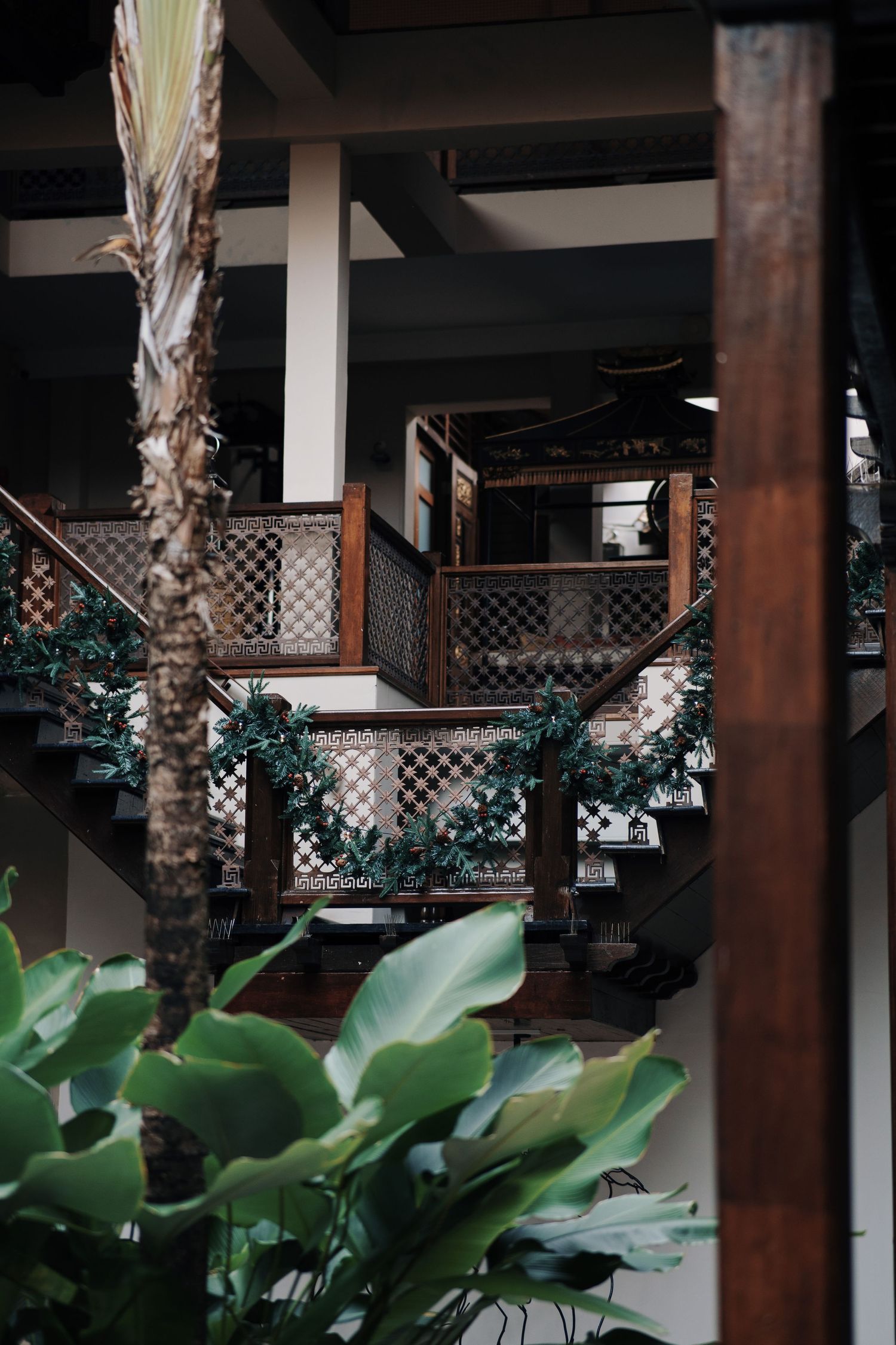 Seven Terraces, a boutique heritage hotel Penang, featuring traditional carved wood balconies.