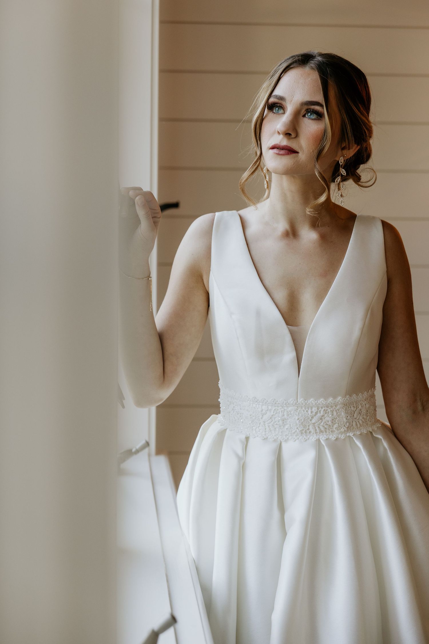 Natural light bridal portrait, dress from Judith K Bridal in Austin, TX.