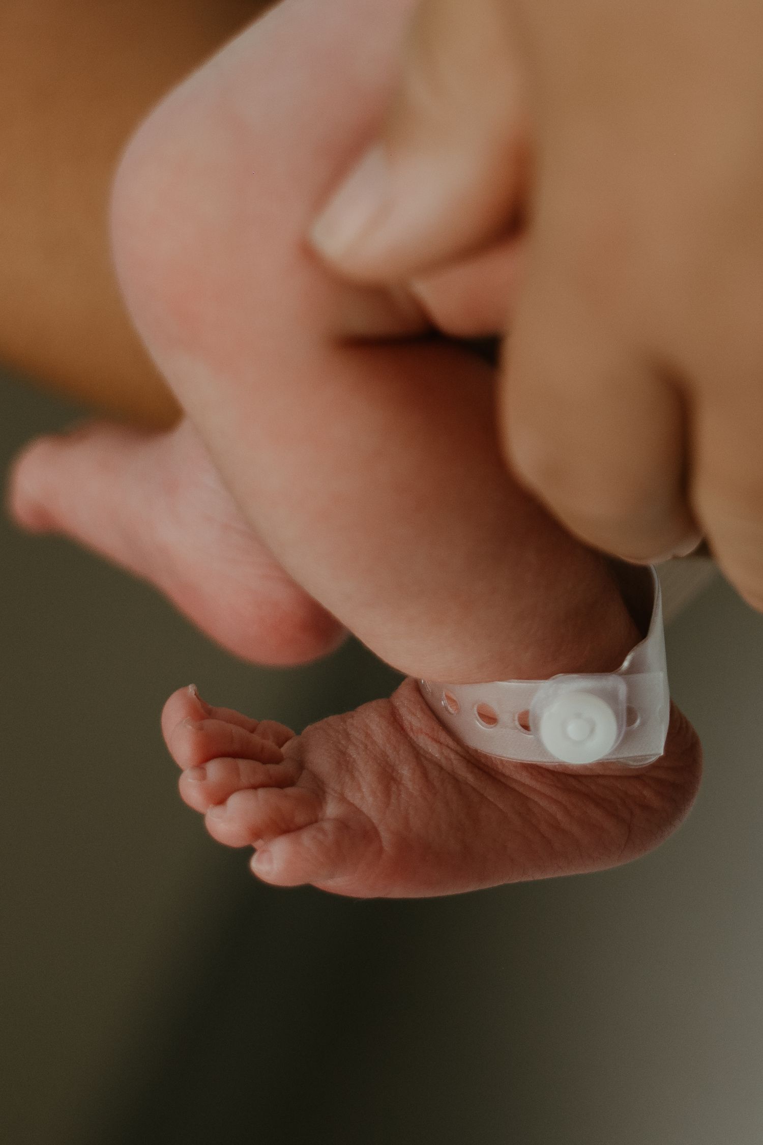 Detail of newborn feet at the hospital in Victoria, TX.