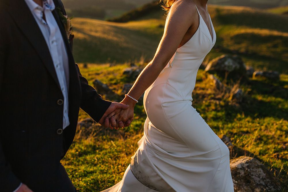 Romantic golden hour portrait session capturing intimate moments in natural sunlight.