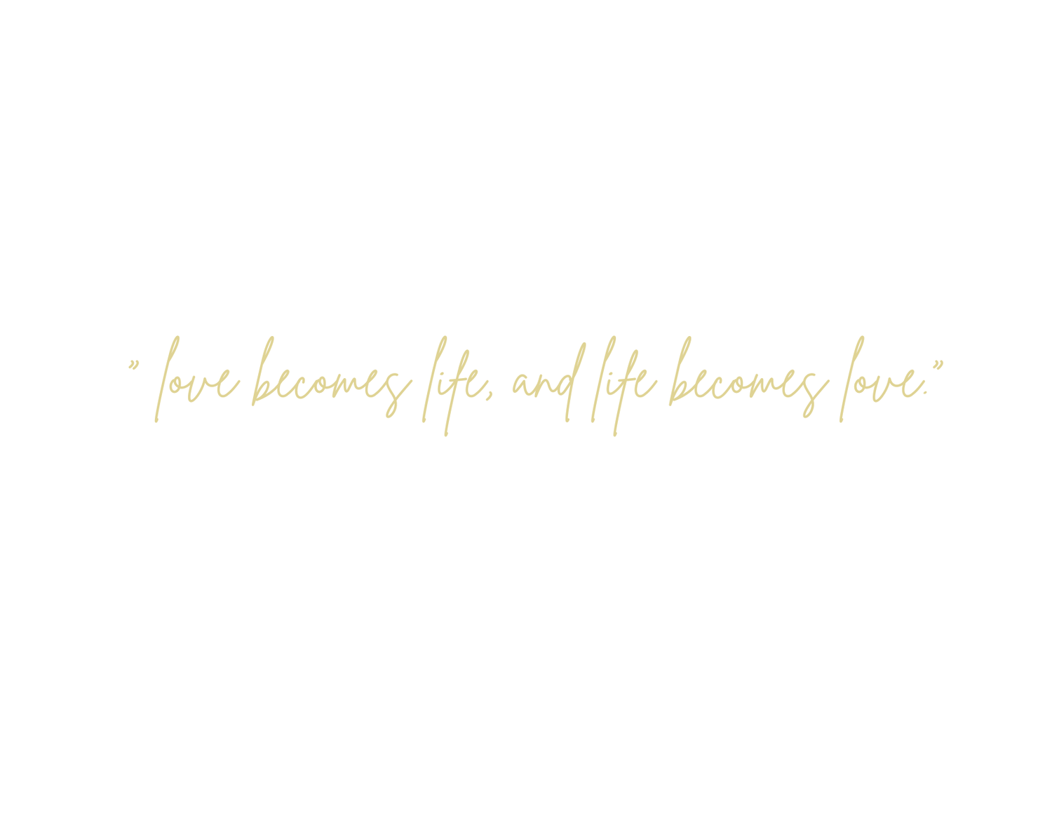Cursive gold text reads 'free discovery life and life becomes free' against a white background.