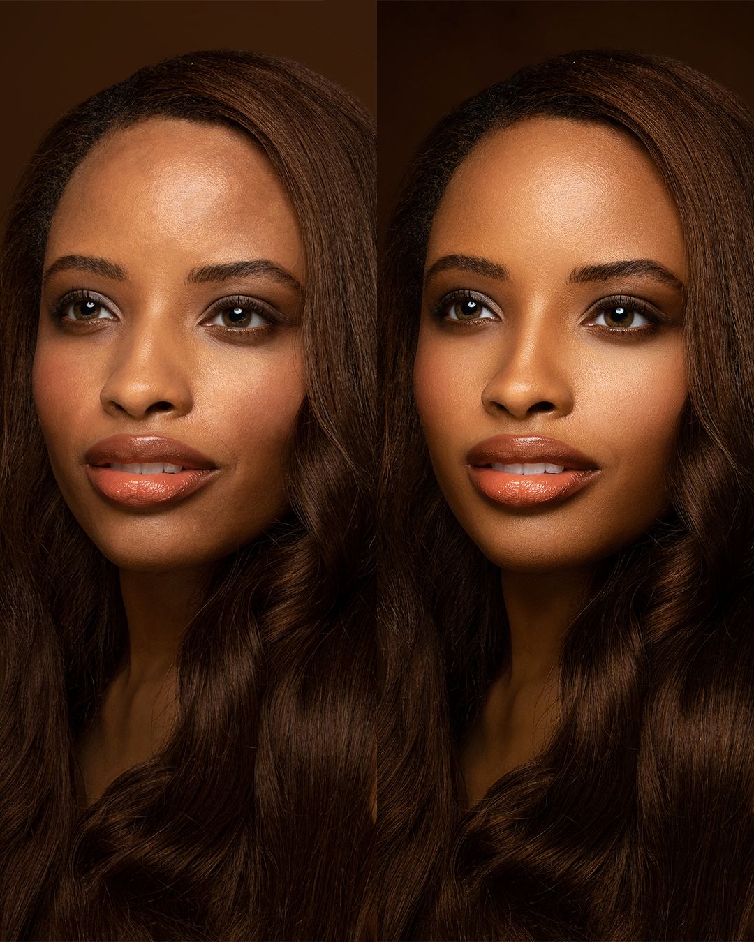 Before and After picture of a portrait headshot