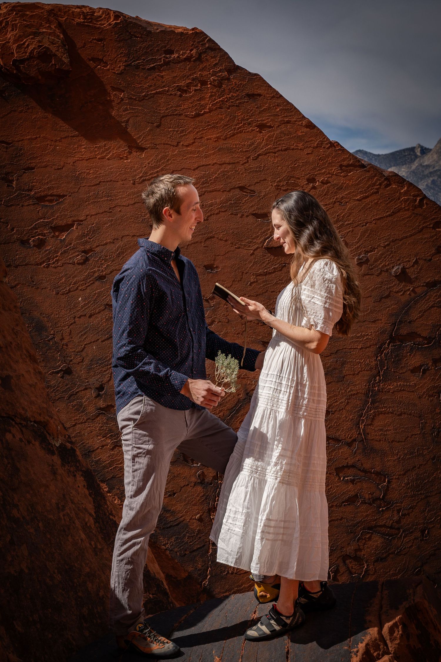 Red Rocks, Nevada, climbing elopement adventure