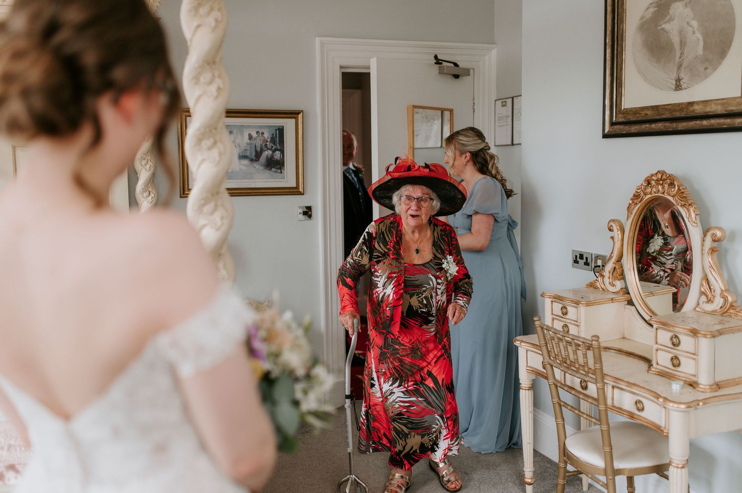 A collection of wedding preparation photos showing bridal moments and getting ready scenes in soft, natural light.
