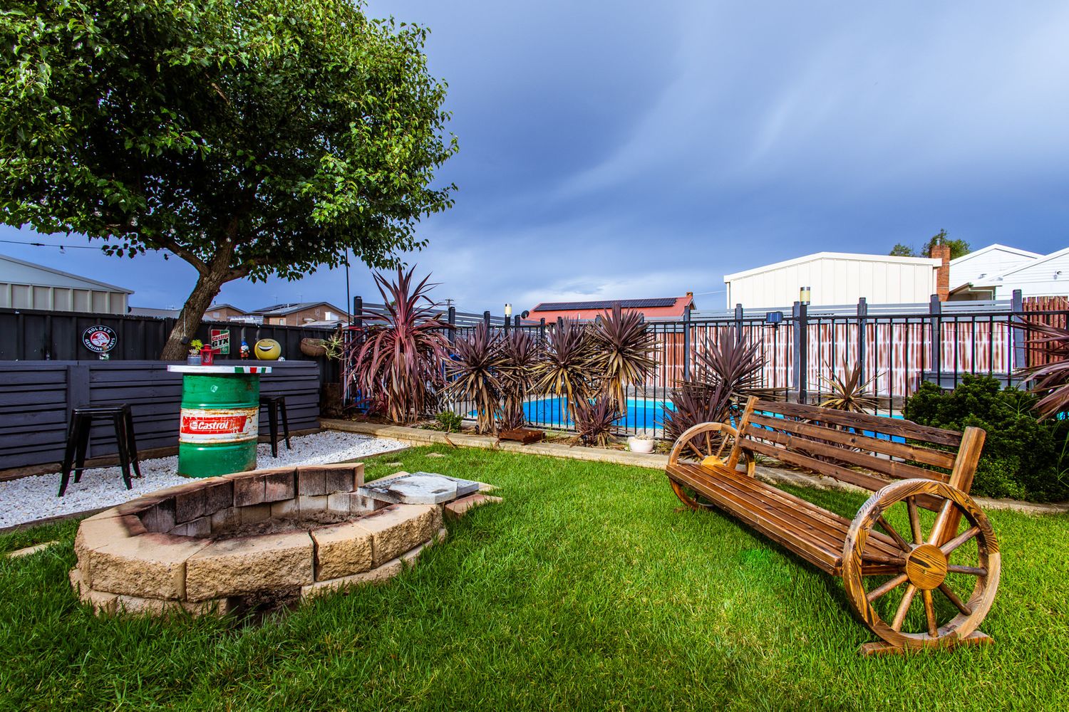 Image of a residential backyard.