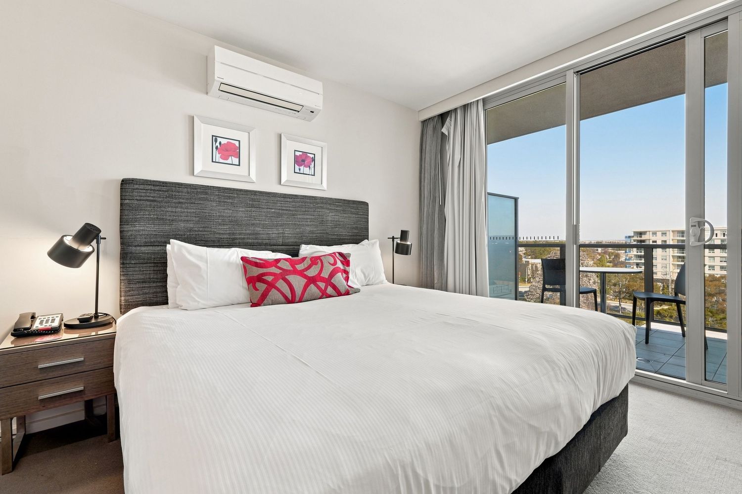Image of a serviced apartment bedroom.