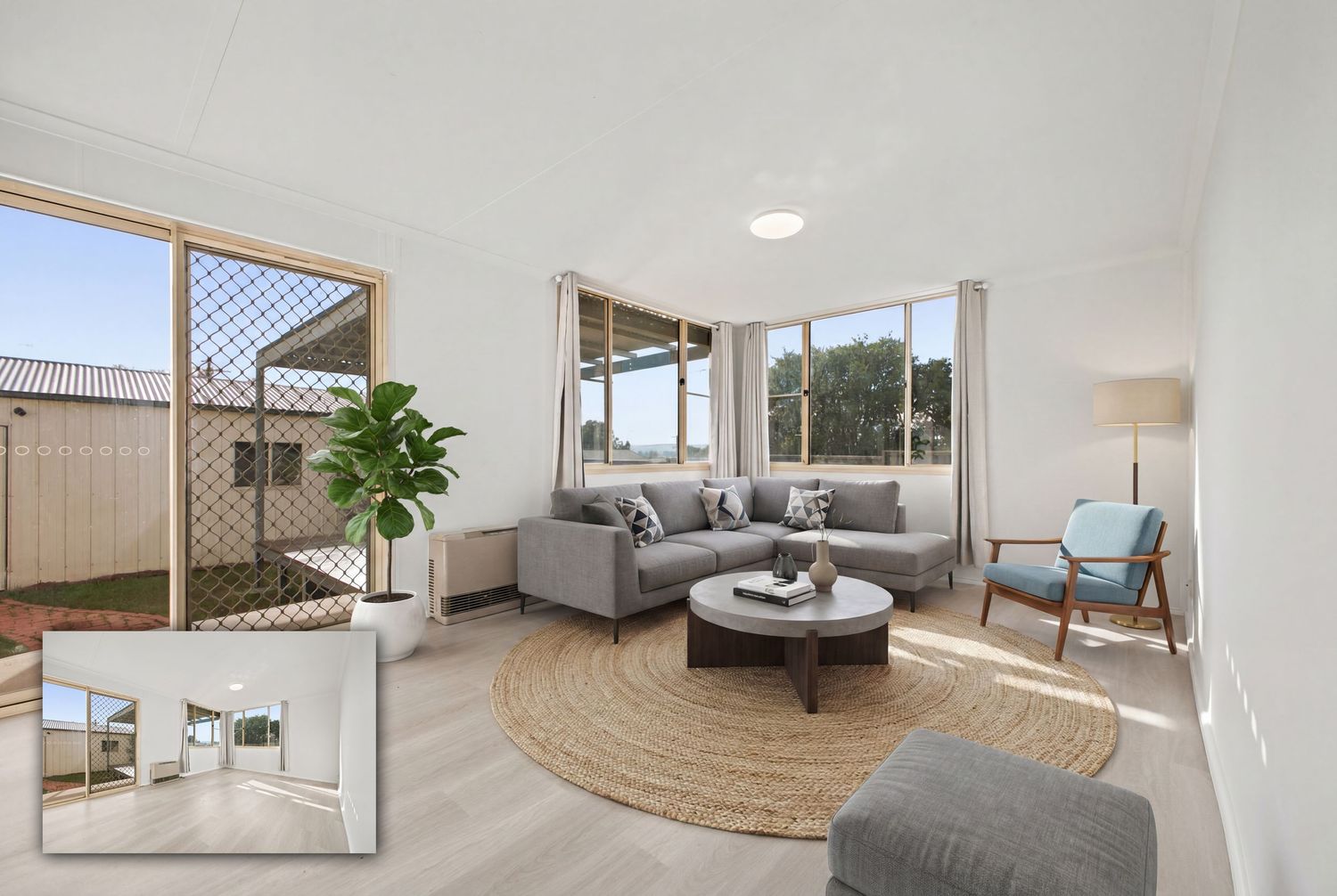 Image depicting virtual furniture in an unfurnished home.