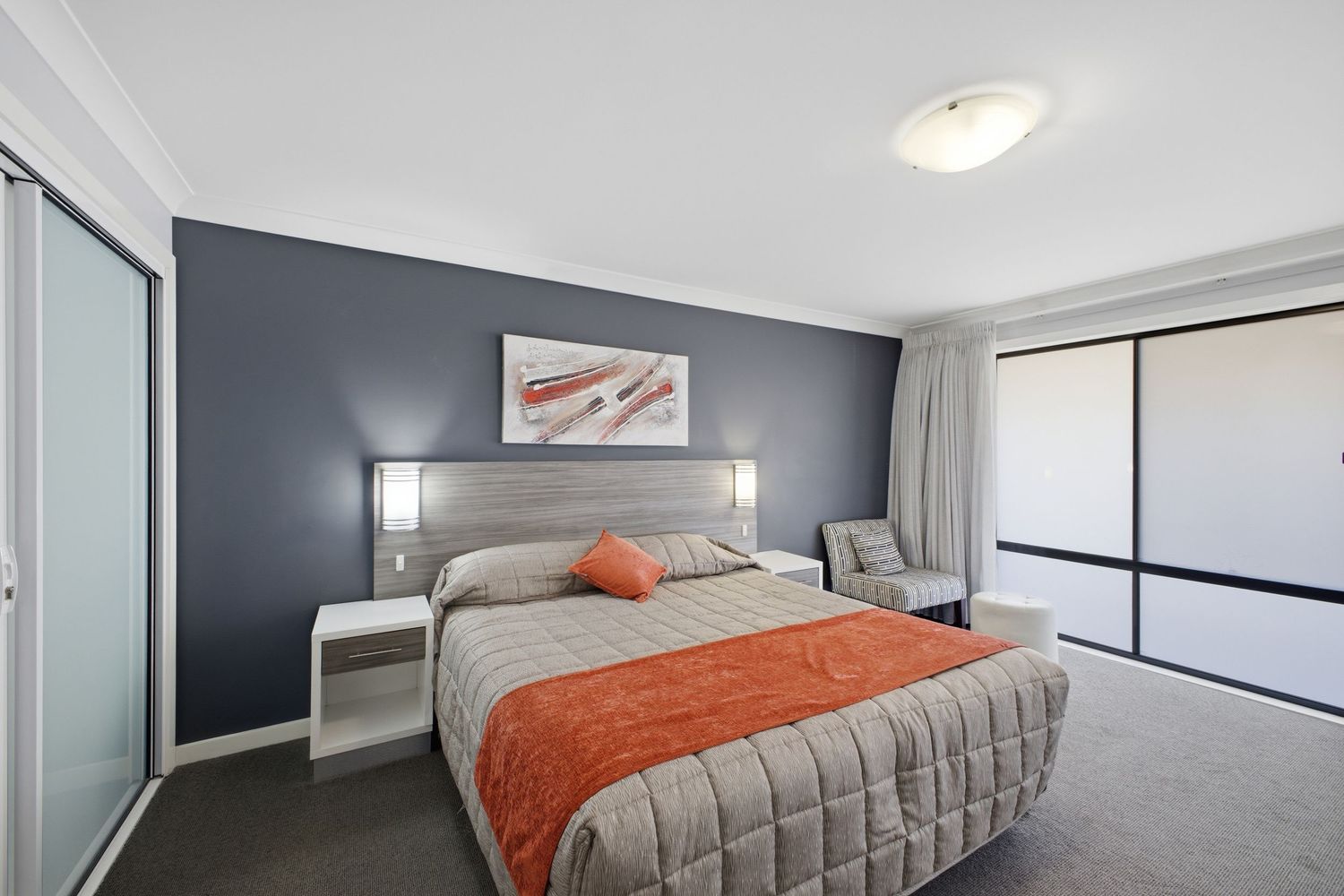 Image of a Motel Room.