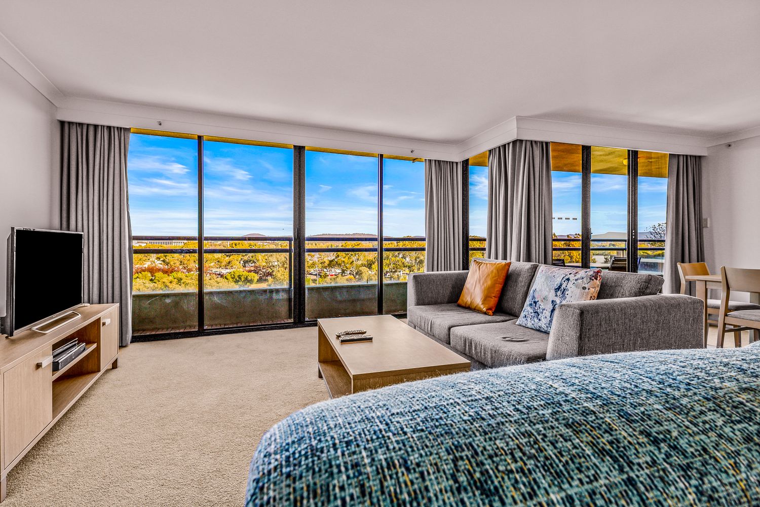 Image of a serviced apartment living area.