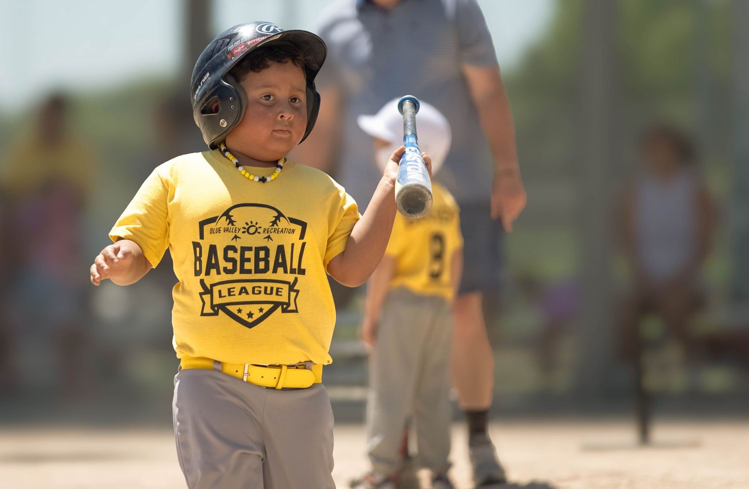 Kids coach pitch baseball in Overland Park, Kansas.