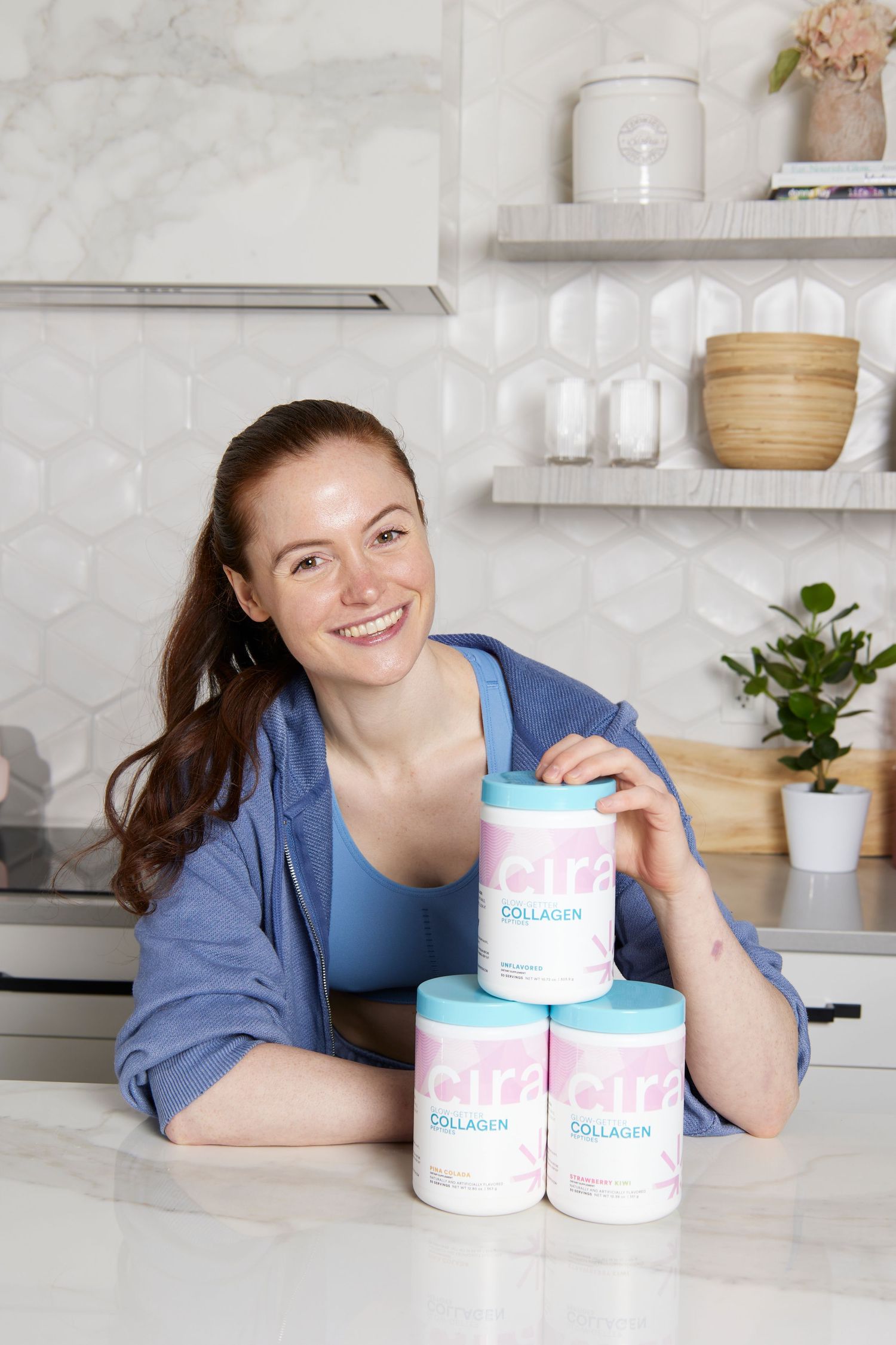 Abby Polluck with cira nutrition in kitchen setting.