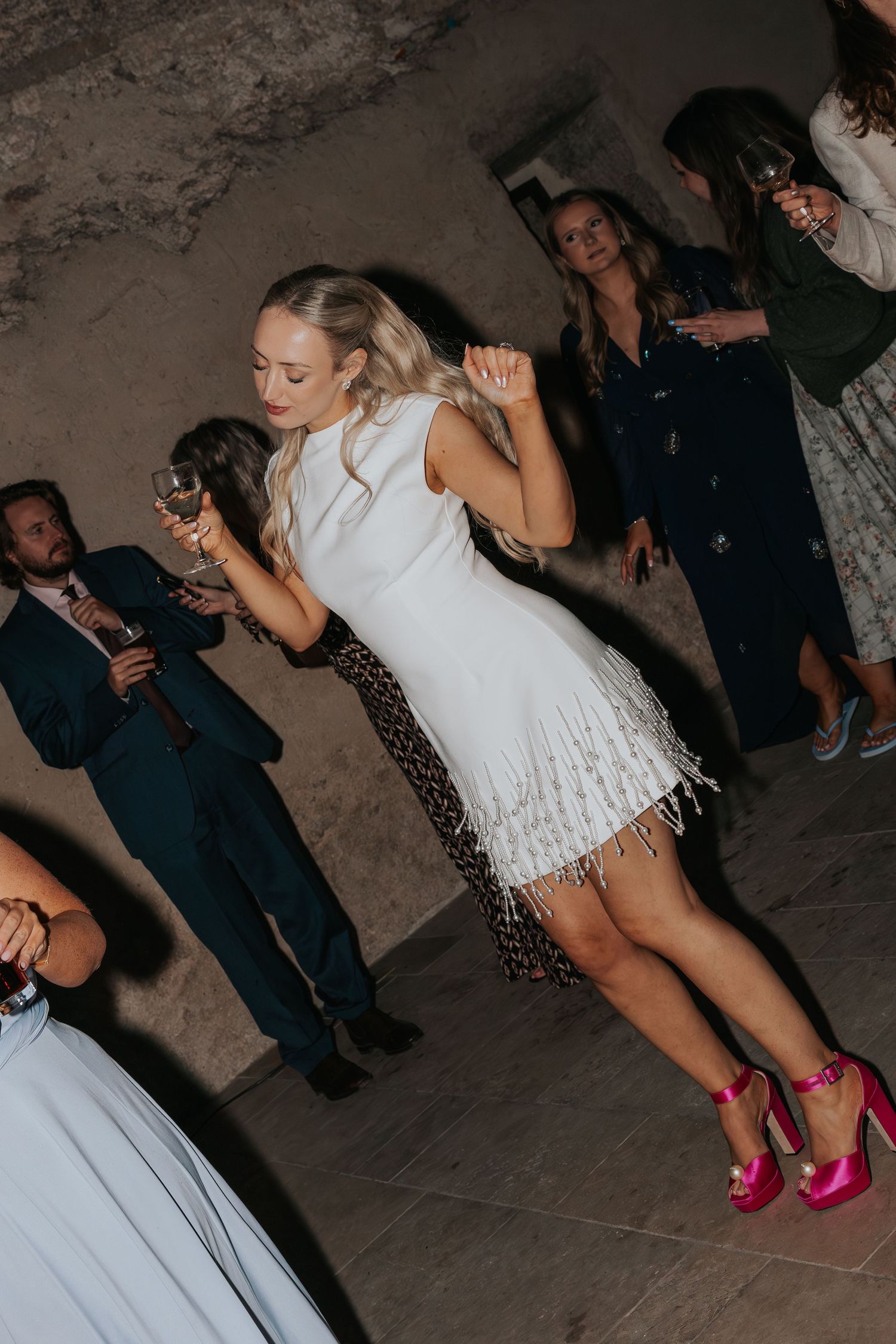 bride dancing at Destination wedding in Provence France
