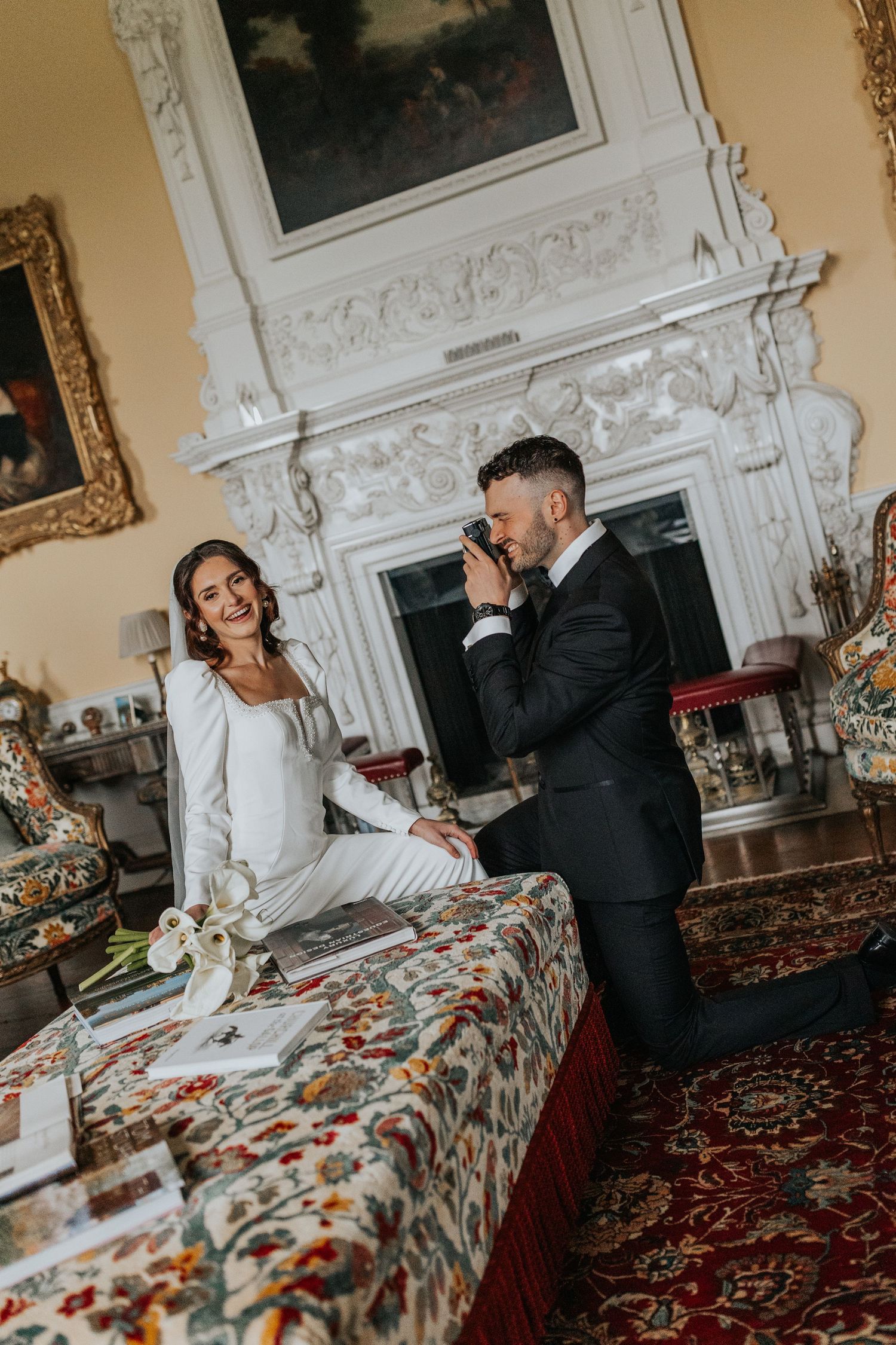 Wedding moment at Kirtlington Park, Oxford