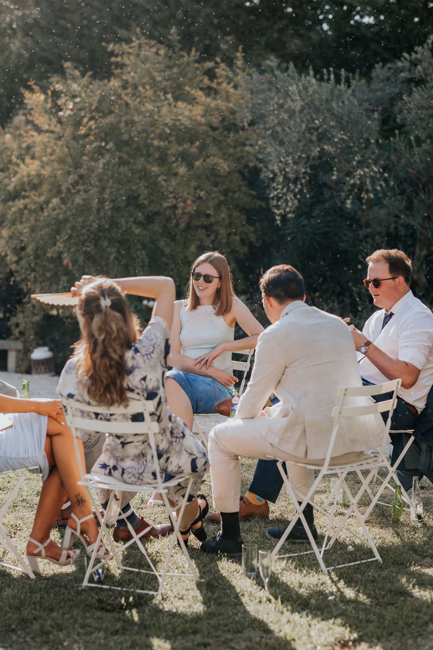 guests at wedding setting in South of France