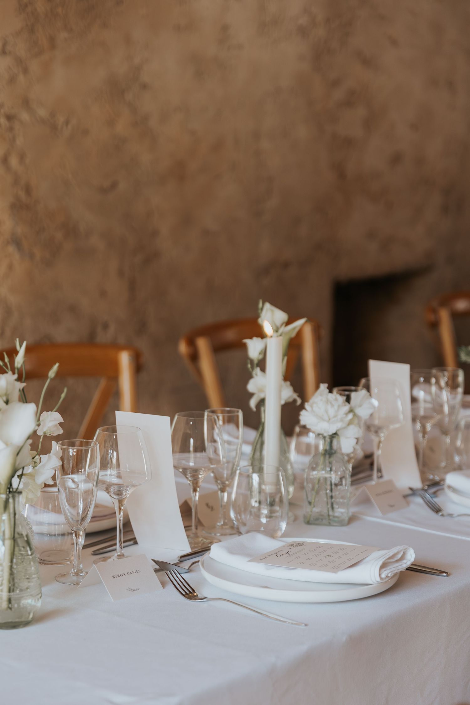 Wedding breakfast plates at Le Petit Roulet France