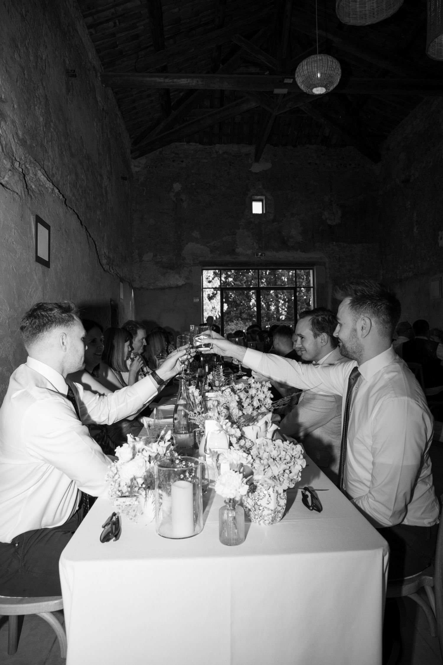 Joyful guests moment in South of France