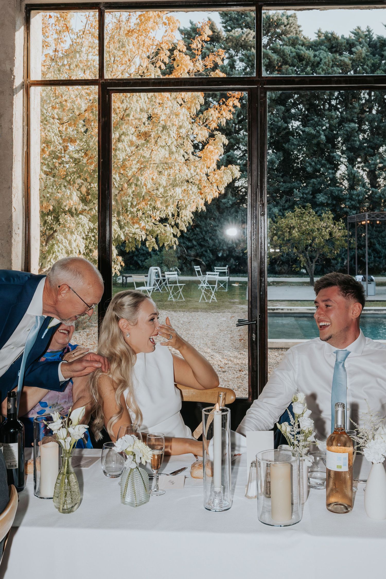 father daughter moment in south of France wedding