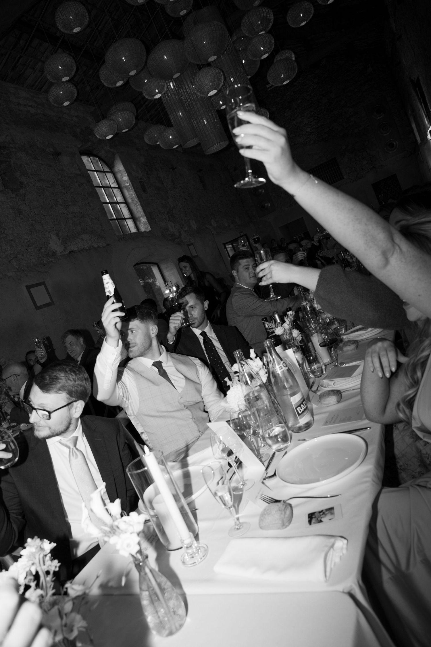 candid wedding moment at Le Petit Roulet