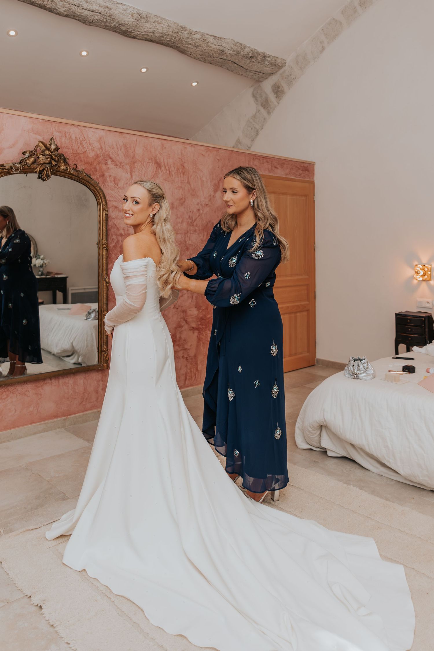 bride moment at Le Petit Roulet wedding in France captured in an documentary style